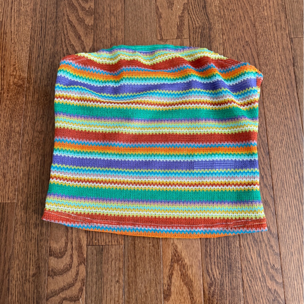 SHEIN Multicolor Striped Kids Skirt